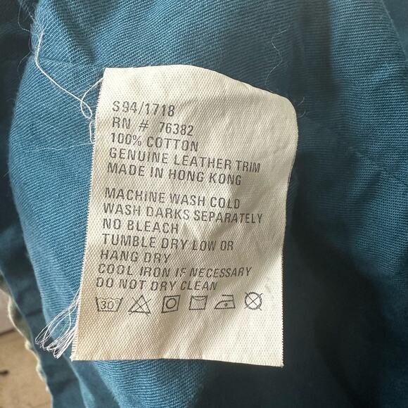 Timberland Weathergear Men's Vintage 1994 Green Canvas Leather Trim Jacket Sz L - Picture 15 of 16